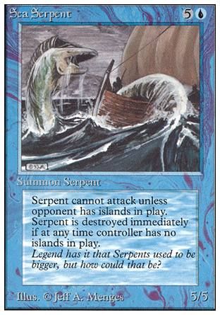 Sea Serpent (Unlimited) Trading Card