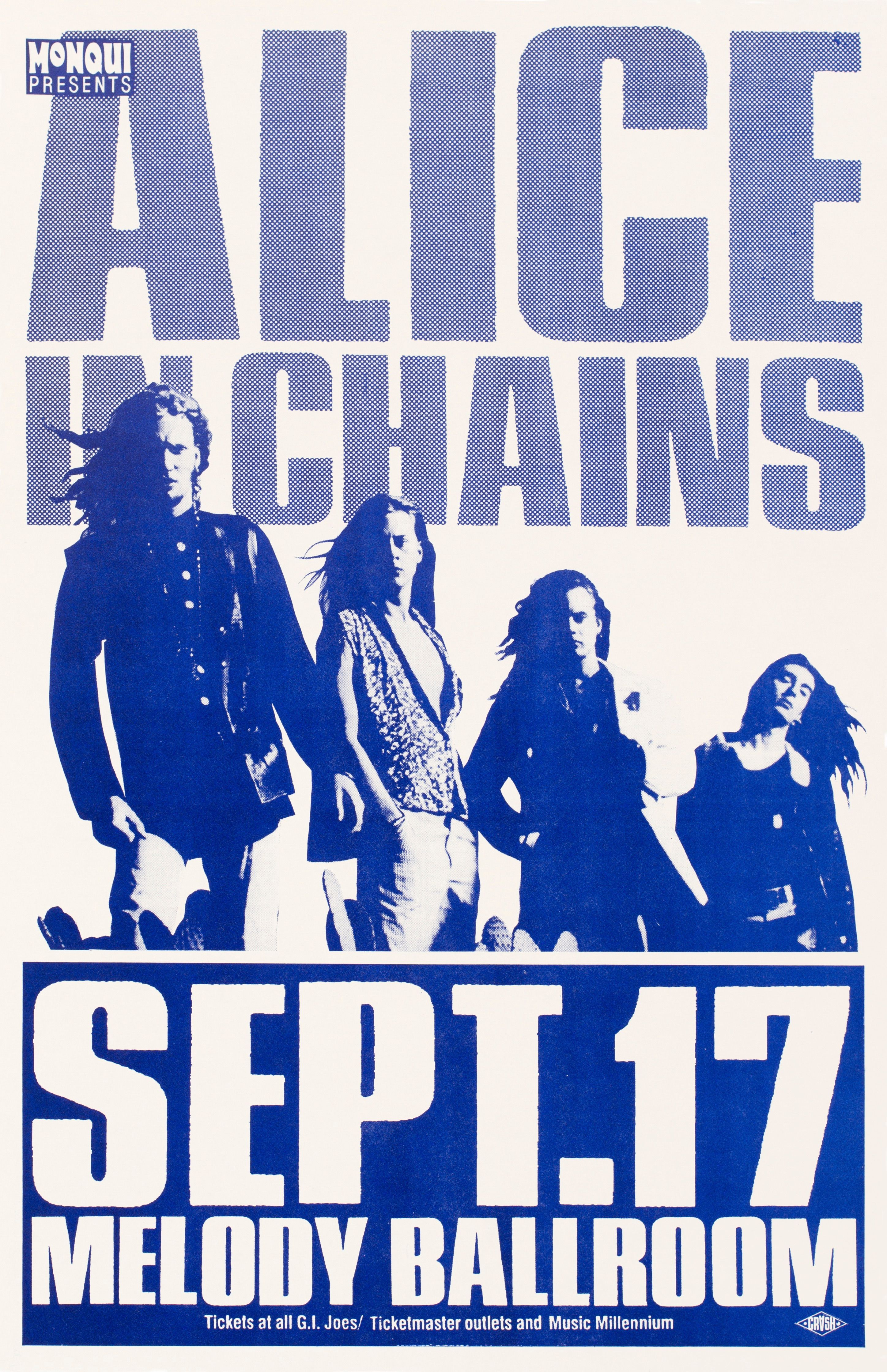 MXP-266.3 Alice In Chains 1992 Melody Ballroom  Sep 17 Concert Poster
