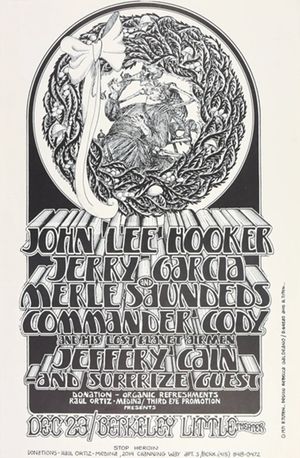 John Lee Hooker with Jerry Garcia & Commander Cody Berkeley Little Theater 1971