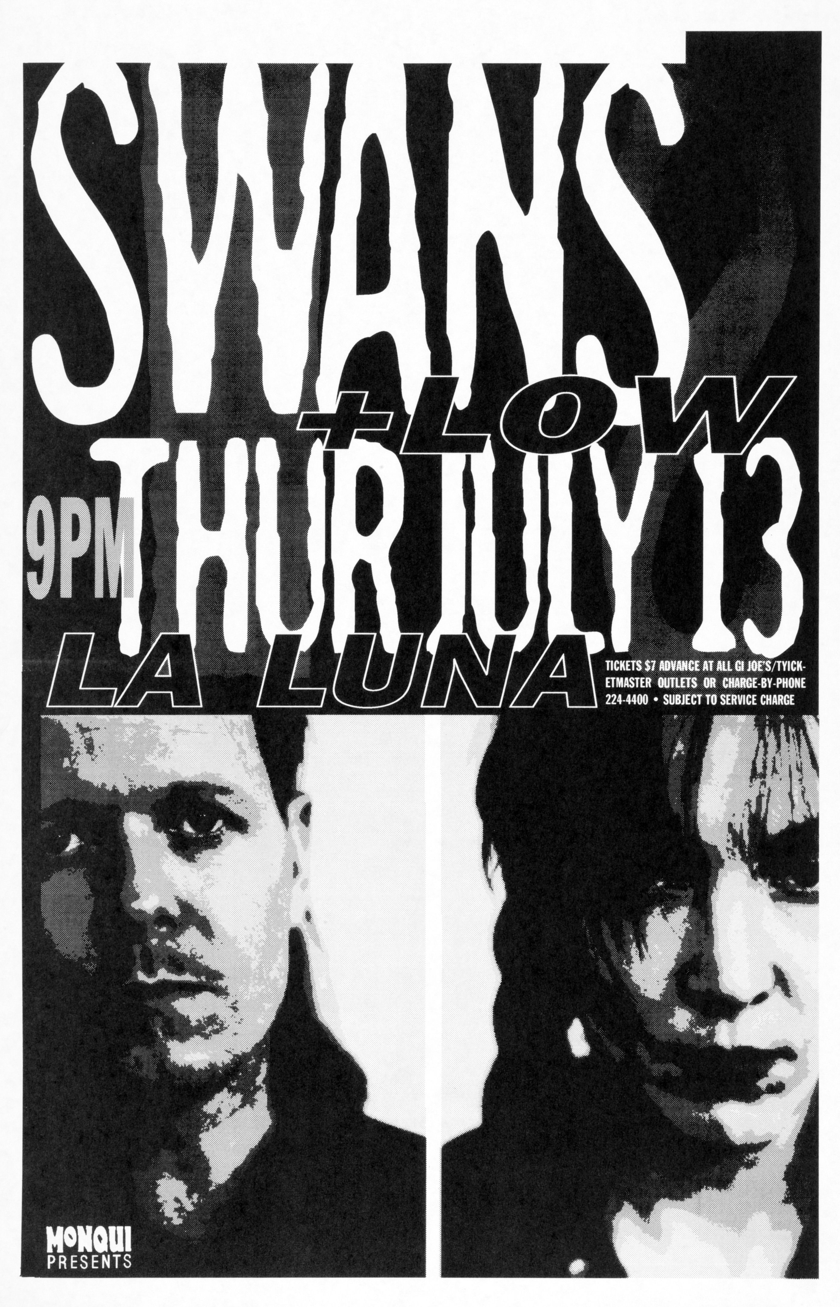 MXP-140.3 Swans 1995 La Luna  Jul 13 Concert Poster