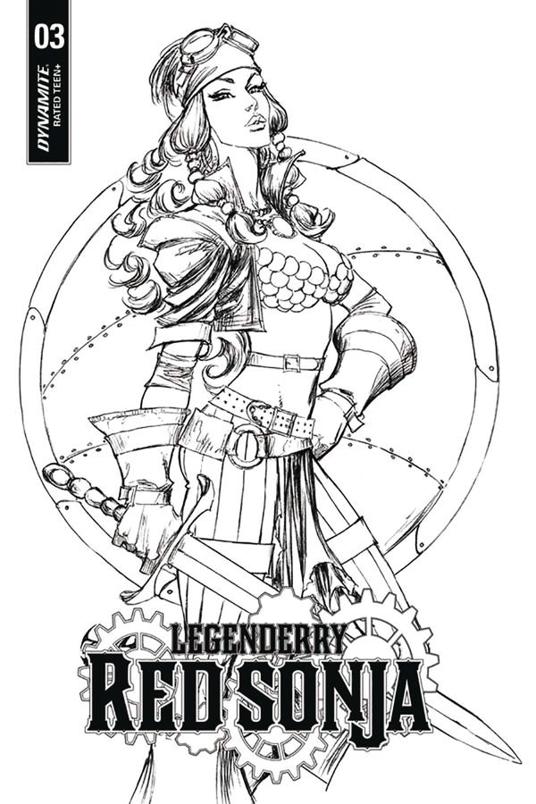Legenderry Red Sonja #3 (Cover B 10 Copy Benitez B&w In)