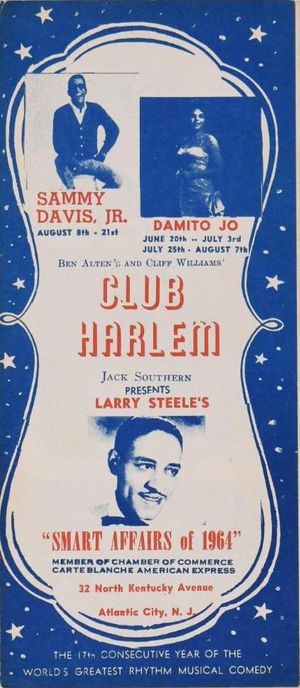 Sammy Davis Jr Club Harlem Program 1964