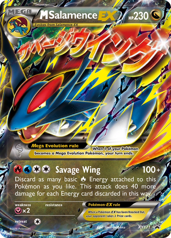 M Salamence-EX MEGA (XY171) - XY Black Star Promos