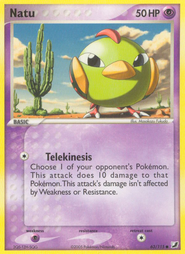 Natu (63/115) - Unseen Forces Pokémon Card