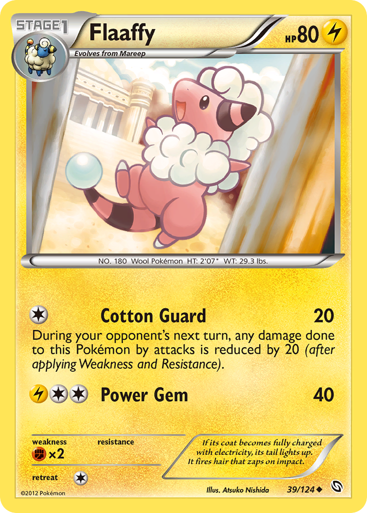 Flaaffy (39/124) - Dragons Exalted Pokémon Card