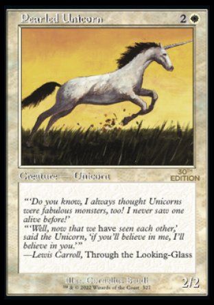 Pearled Unicorn (Magic 30th Anniversary Edition - Old Frame) Trading Card