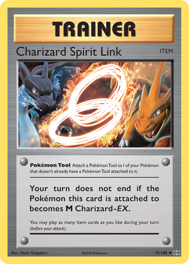 Charizard Spirit Link (Trainer: Pokémon Tool) (75/108) - Evolutions Pokémon Card