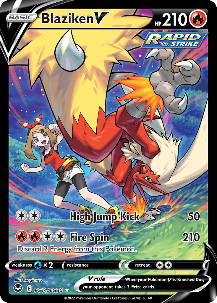 Blaziken V (TG14) - Silver Tempest Trainer Gallery Pokémon Card