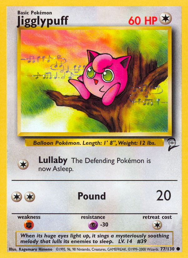 Jigglypuff (77/130) - Base Set 2 Pokémon Card