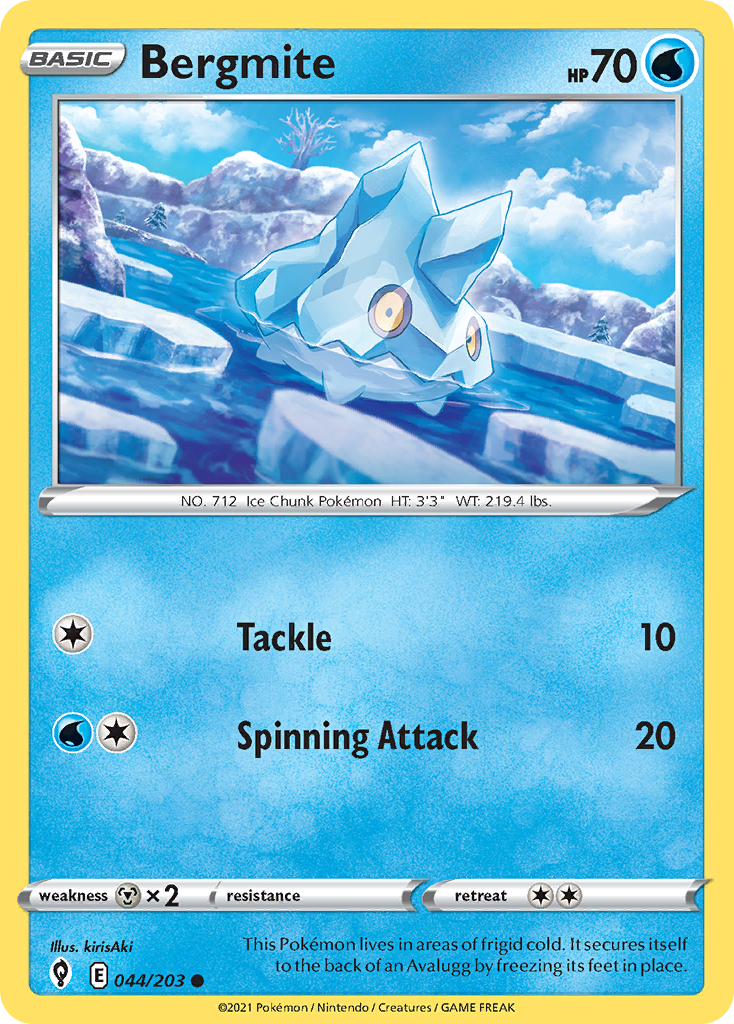 Bergmite (44/203) - Evolving Skies Pokémon Card