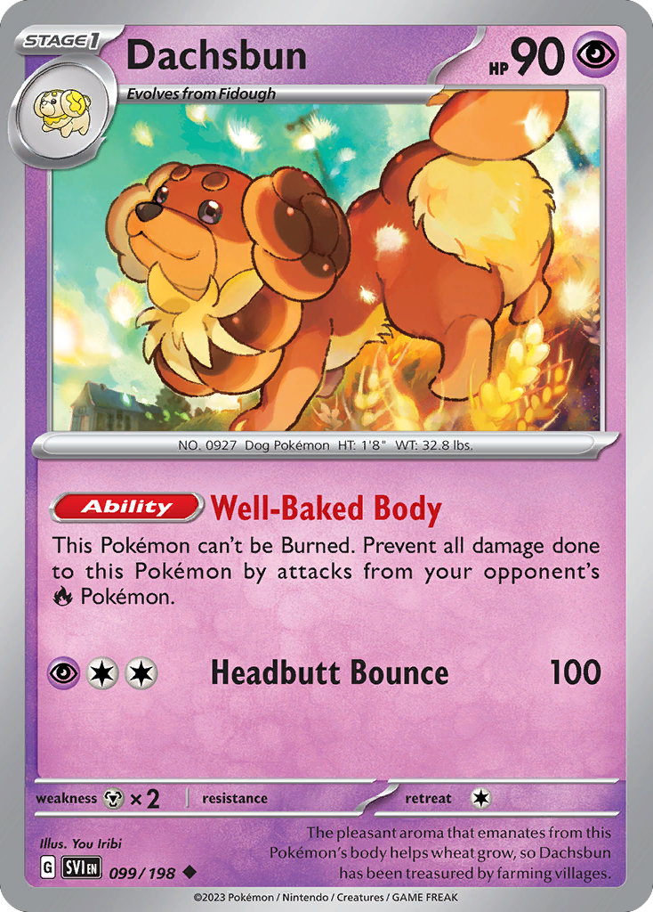 Dachsbun Pokémon Card