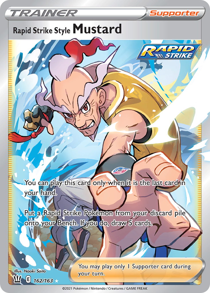 Rapid Strike Style Mustard (Trainer: Supporter) (162/163) - Battle Styles Pokémon Card