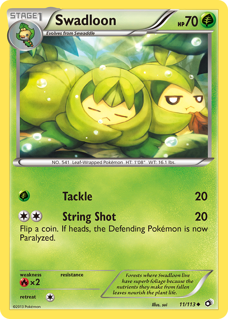 Swadloon (11/113) - Legendary Treasures Pokémon Card