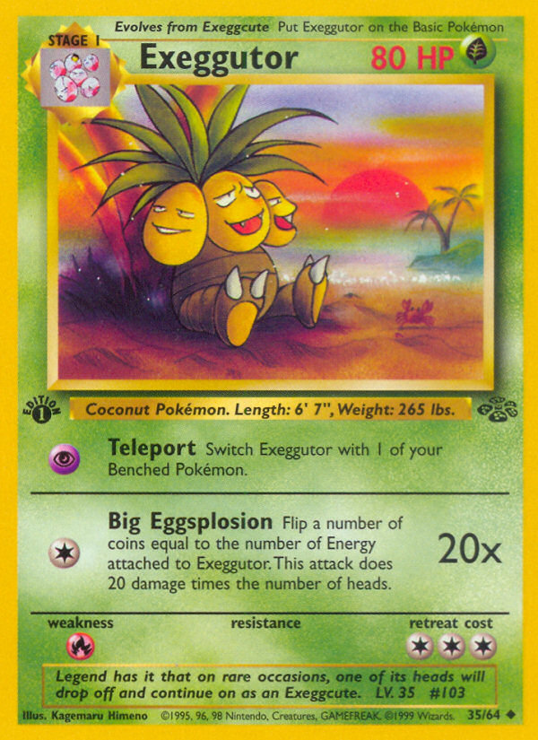 Exeggutor (35/64) - Jungle (1st Edition) Pokémon Card