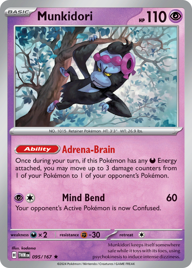 Munkidori (95/167) - Twilight Masquerade Pokémon Card