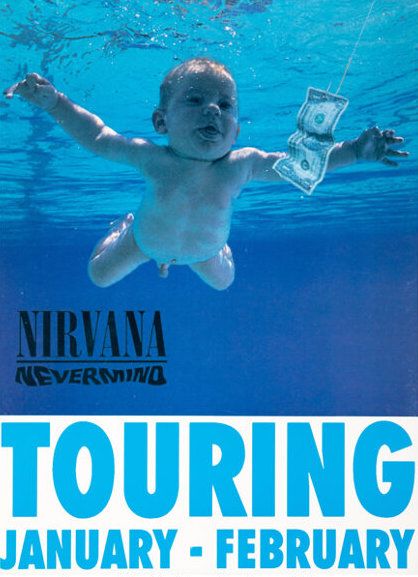 Nirvana Australian Tour 1992 Concert Poster