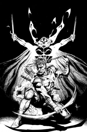 Geiger #18 (Cvr E Gary Frank Youngblood Team Up B&W Virgin Variant)