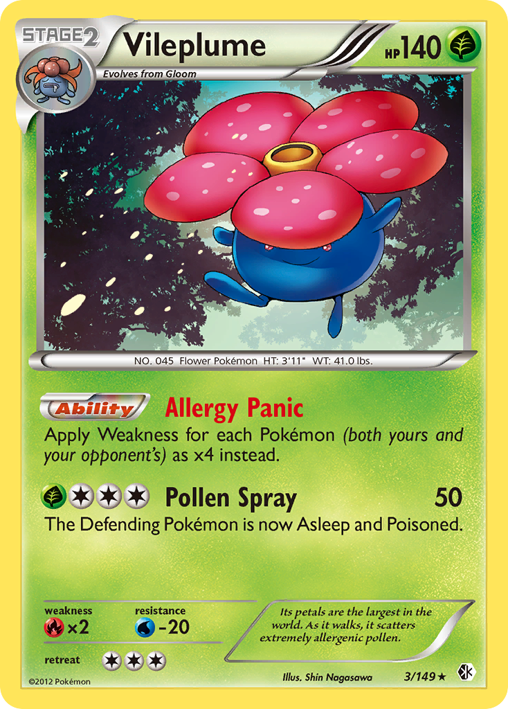 Vileplume (3/149) - Boundaries Crossed Pokémon Card