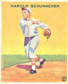 Hal Schumacher 1933 Goudey (R319) #129 Sports Card