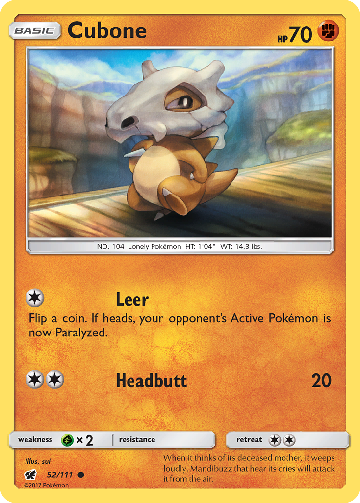 Cubone (52/111) - Crimson Invasion Pokémon Card