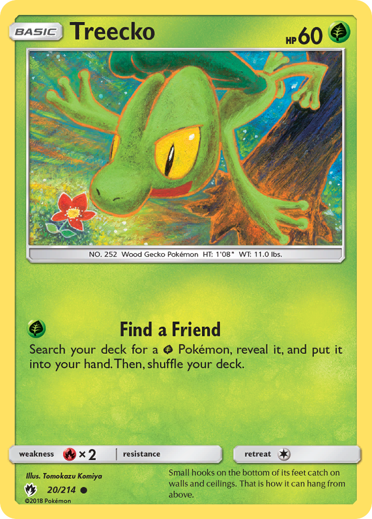 Treecko (20/214) - Lost Thunder Pokémon Card