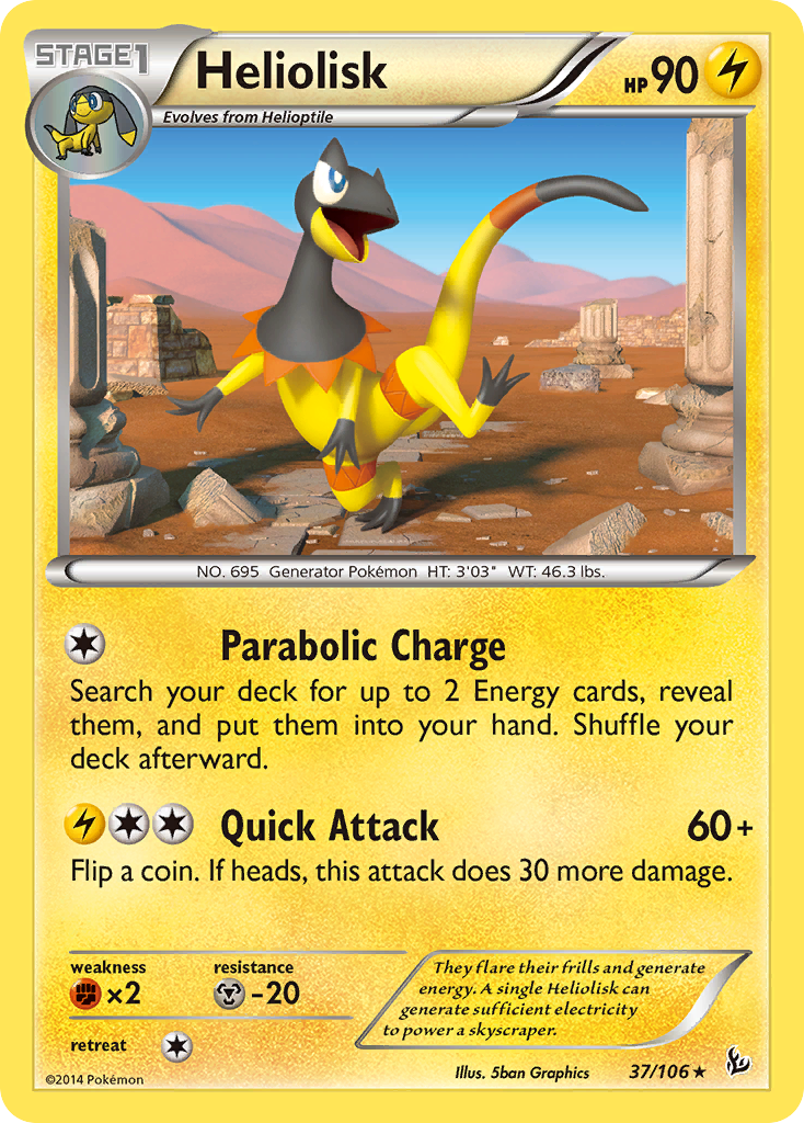 Heliolisk (37/106) - Flashfire Pokémon Card