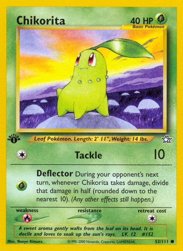 Chikorita (53/111) - Neo Genesis Pokémon Card