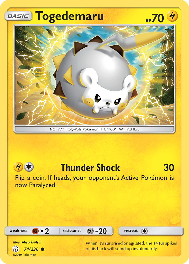 Togedemaru (74/236) - Cosmic Eclipse Pokémon Card