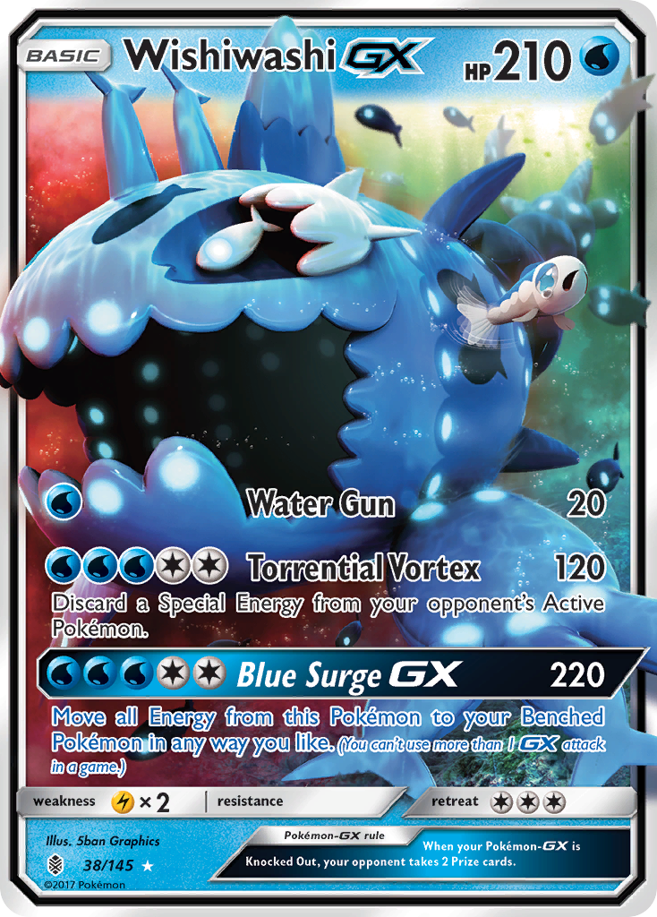 Wishiwashi GX (38/145) - Guardians Rising Pokémon Card