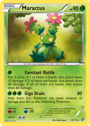 Maractus (12/114) - Black & White (Reverse Holo)