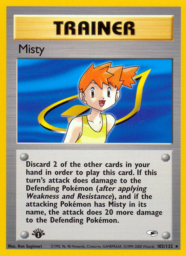 Misty (Trainer) (102/132) - Gym Heroes (1st Edition) Pokémon Card