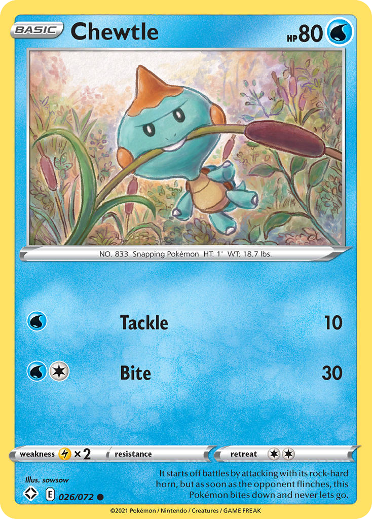 Chewtle (26/72) - Shining Fates Pokémon Card