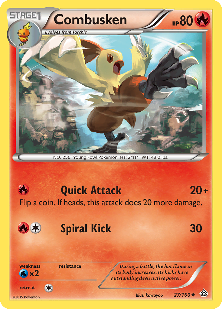 Combusken (27/160) - Primal Clash Pokémon Card