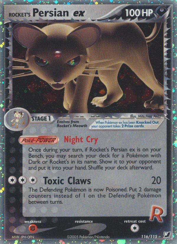 Rocket's Persian ex (116/115) - Unseen Forces Pokémon Card