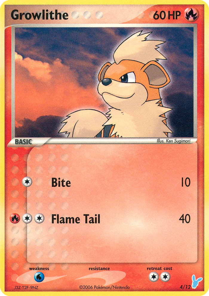 Growlithe (4/12) - EX Trainer Kit 2 Minun Pokémon Card