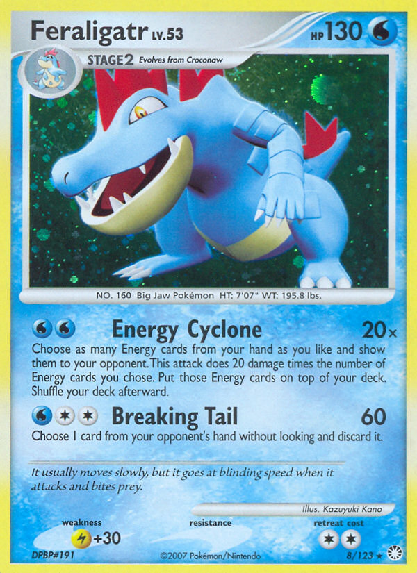 Feraligatr (8/123) - Mysterious Treasures Pokémon Card