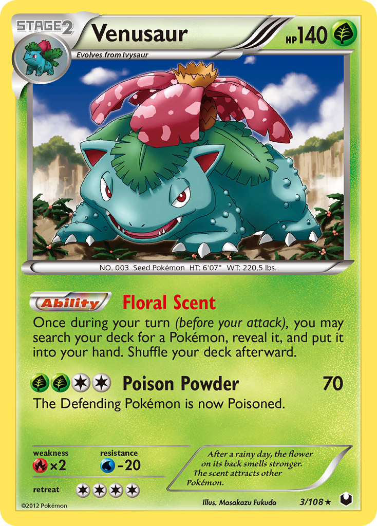 Venusaur (3/108) - Dark Explorers Pokémon Card