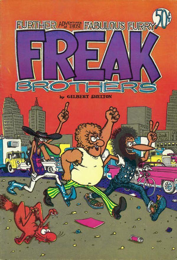 T-shirt Homme 'The Fabulous Furry Freak Brothers' - Noir - Tailles S à 5XL - Neuf Avec étiquettes