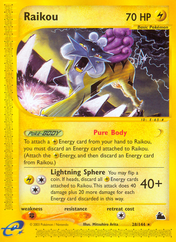 Raikou (28/144) - Skyridge Pokémon Card