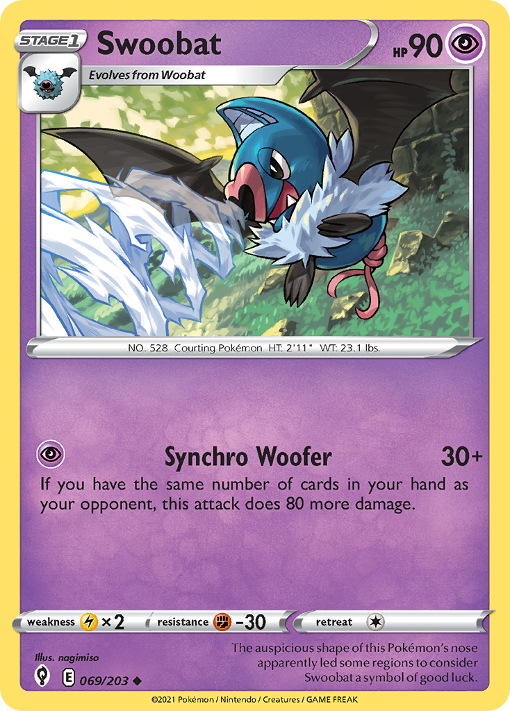 Swoobat (69/203) - Evolving Skies Pokémon Card