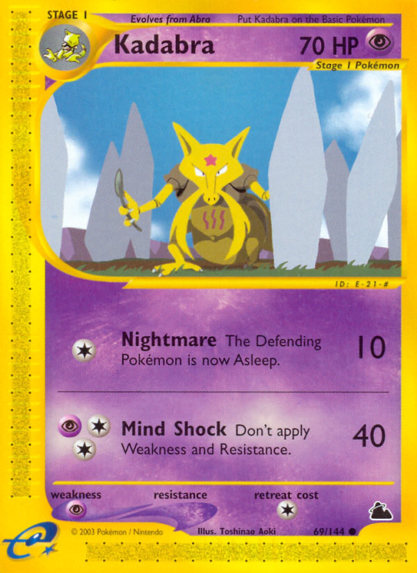 Kadabra (69/144) - Skyridge Pokémon Card