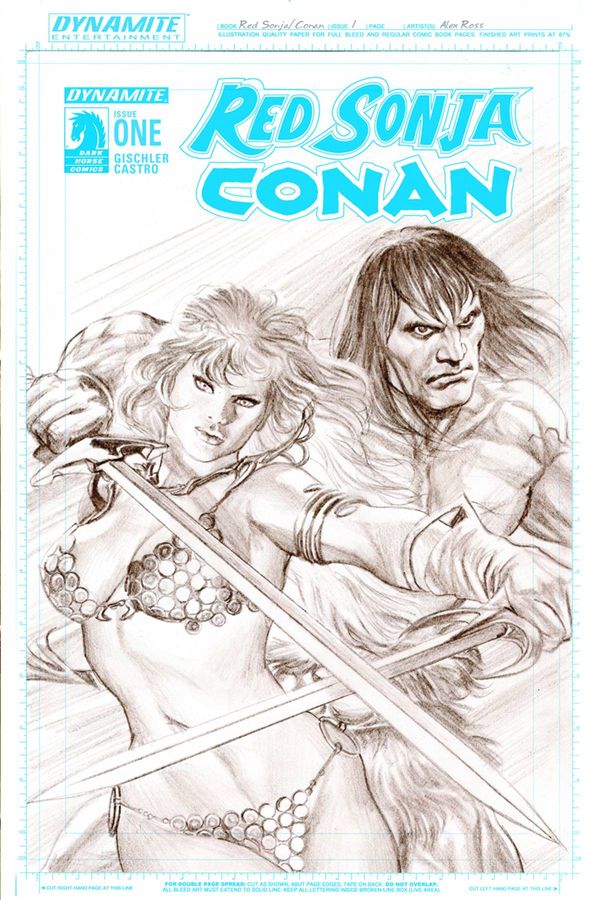 Red Sonja Conan #1 (Cover E 25 Copy Ross Artboard Cover)