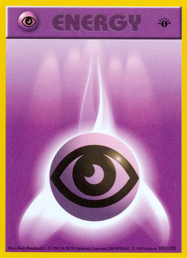 Psychic Energy (101/102) - Base (1st Edition) Pokémon Card