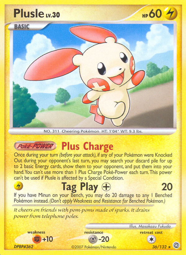 Plusle (36/132) - Secret Wonders Pokémon Card