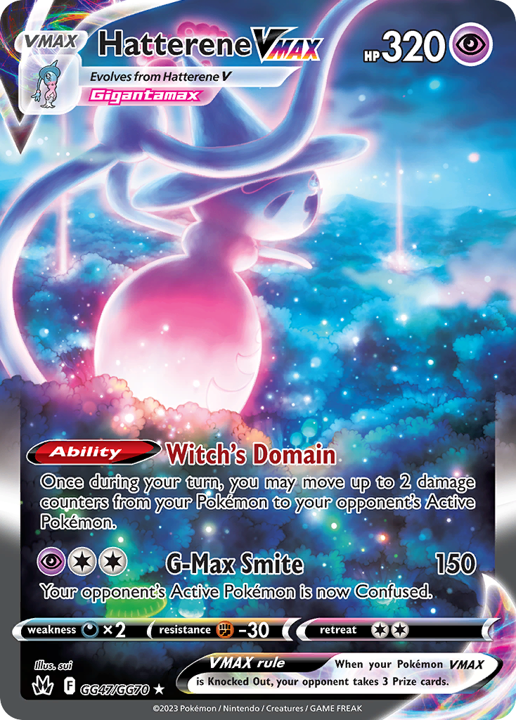 Hatterene VMAX (GG47) - Crown Zenith Galarian Gallery Pokémon Card