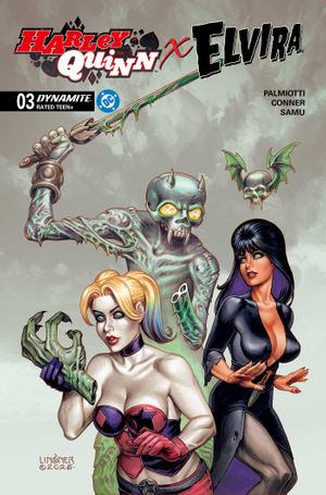 Harley Quinn X Elvira #3 (Cvr C Joseph Michael Linsner Variant)