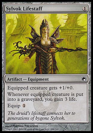 Sylvok Lifestaff (Scars of Mirrodin) Trading Card