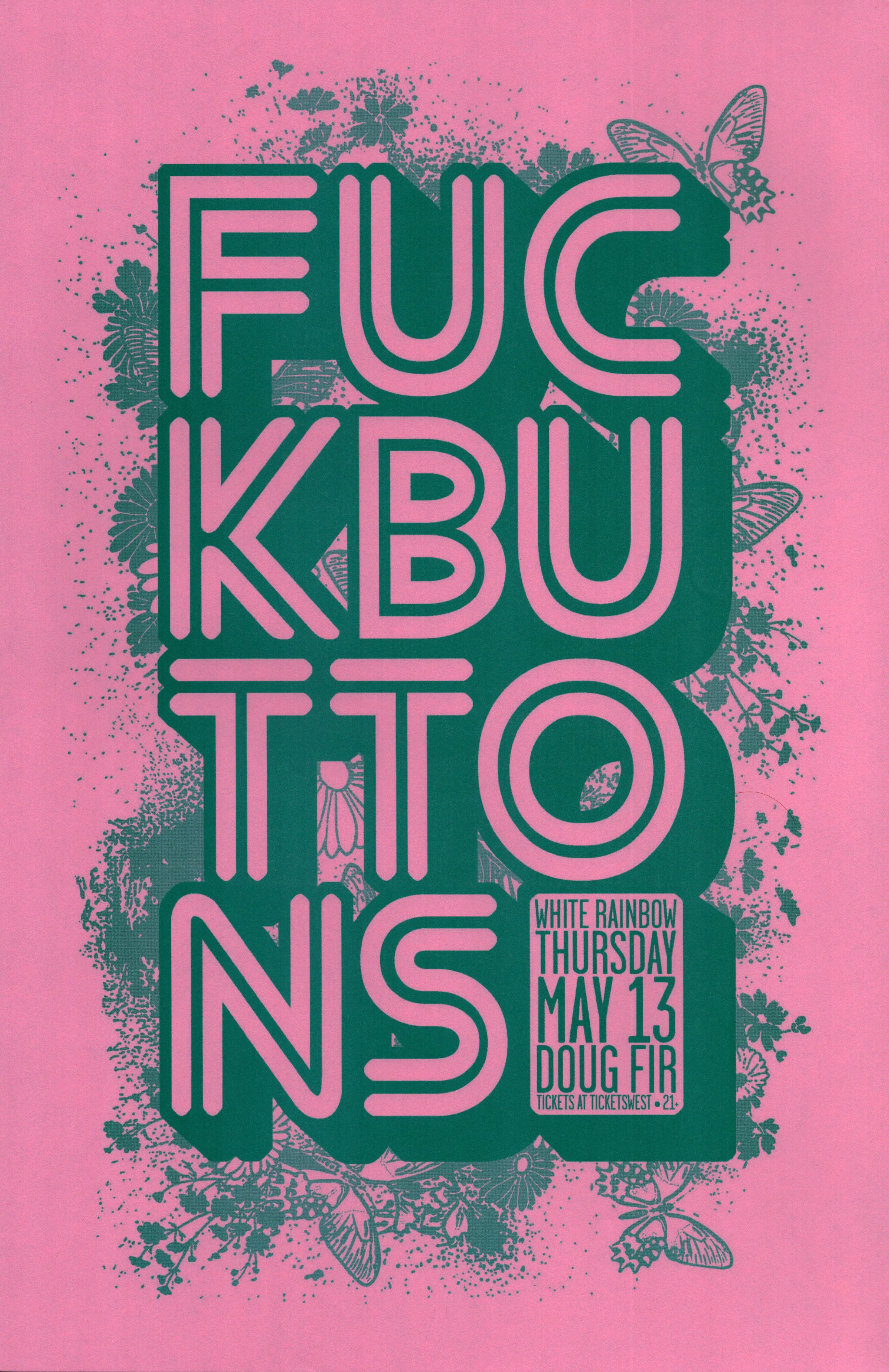 MXP-147.9 Fuckbuttons Doug Fir 2010 Concert Poster