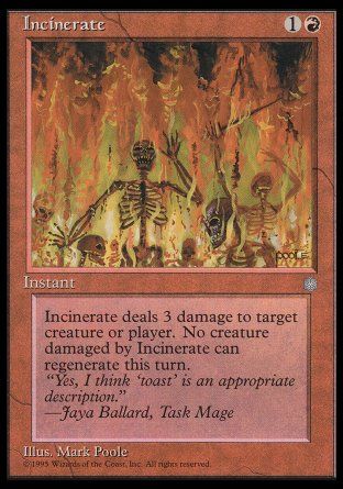 Incinerate (Ice Age) Trading Card