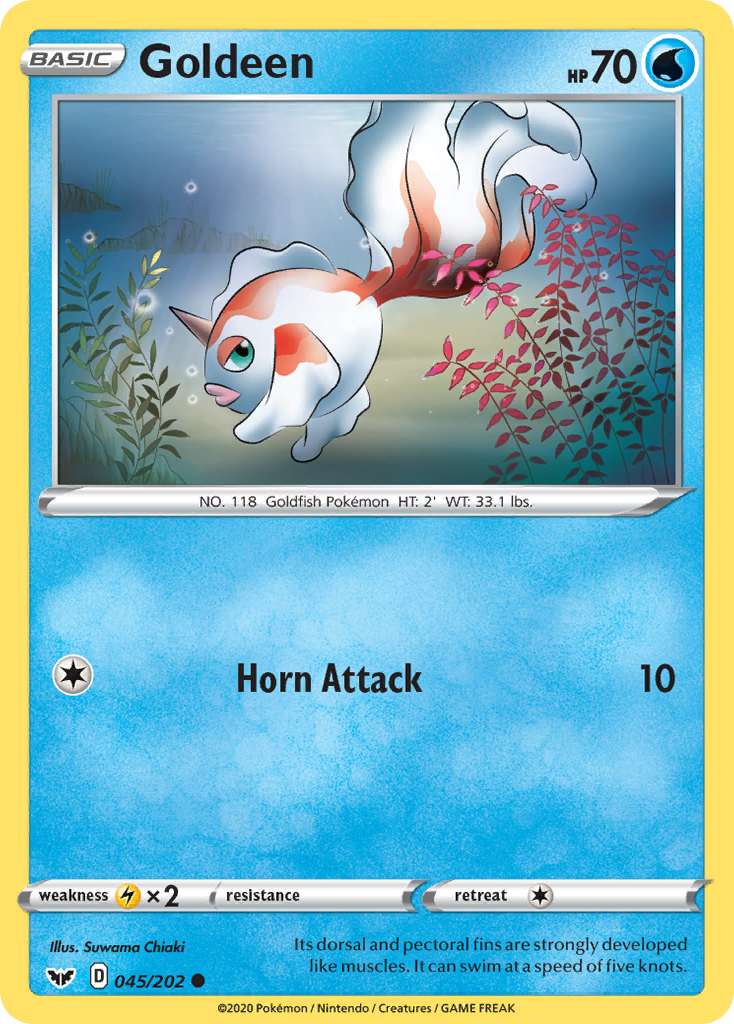 Goldeen (45/202) - Sword & Shield Pokémon Card